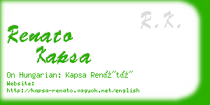 renato kapsa business card